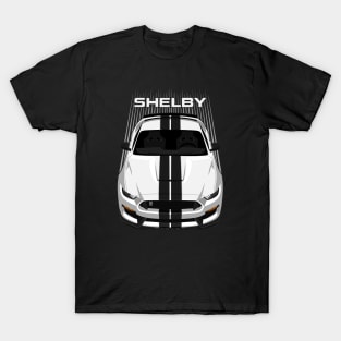 Ford Mustang Shelby GT350 2015 - 2020 - White - Black Stripes T-Shirt